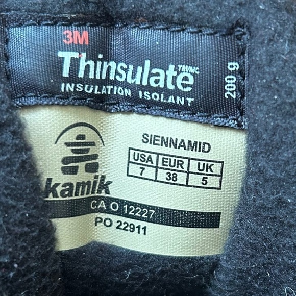 Kamik W SIENNA MID, Dark Brown Plaid Waterproof Winter Boots - Picture 10 of 12